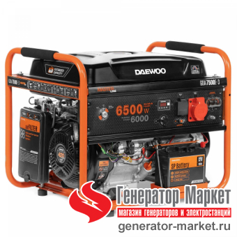 Бензогенератор Daewoo GDA7500E-3