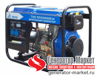 Дизель-генератор TSS SDG6000EHA в кожухе