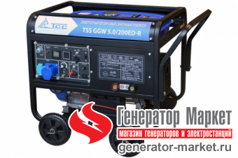 Инверторный бензиновый сварочный генератор TSS GGW5.0/200ED-R