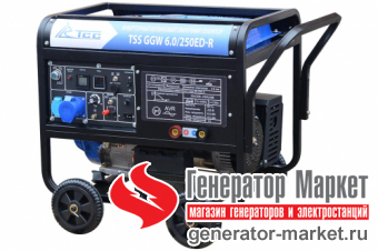 Инверторный бензиновый сварочный генератор TSS GGW6.0/250ED-R