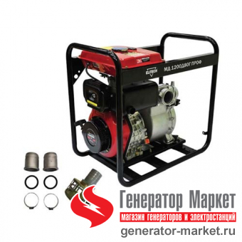 Мотопомпа Elitech МД1200Д80Г ПРОФ