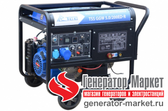 Инверторный бензиновый сварочный генератор TSS GGW5.0/200ED-R
